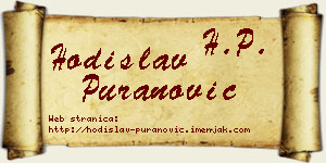 Hodislav Puranović vizit kartica